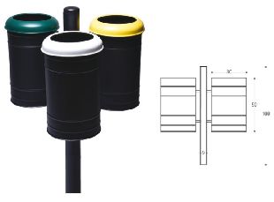 Cestini Super Basic Differenziata Con Anello - Triplo Cod. 584 - Quadruplo Cod. 585