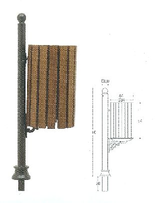 ghisa Cestino basic legno cod. 565