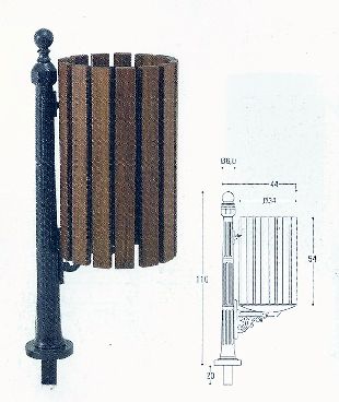 ghisa Cestino vienna legno cod. 557