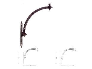 ghisa Mensola per illuminazione a parete modello capraia