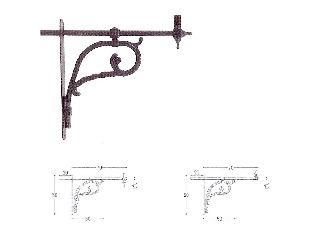 ghisa Mensola per illuminazione a parete modello favignana