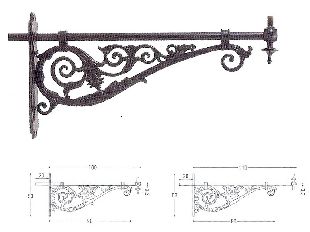 ghisa Mensola per illuminazione a parete modello filicudi