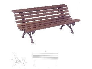Panchina Napoli In Ghisa E Legno Per Arredo Urbano