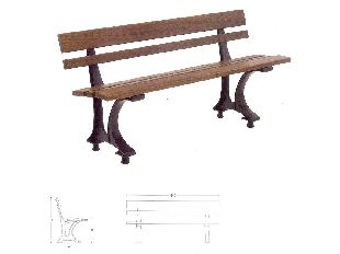Panchina Modena In Ghisa E Legno Per Arredo Urbano