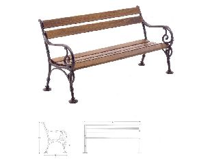 Panchina Vienna In Ghisa E Legno Per Arredo Urbano