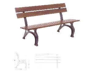 Panchina Caserta In Ghisa E Legno Per Arredo Urbano