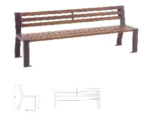 Panchina Viareggio In Ferro E Legno Per Arredo Urbano